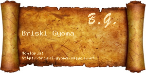 Briski Gyoma névjegykártya